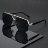 A Pair of Men'S Metal And Various Occasions.Double-Bridge Vintage Business Classic Elegant Casual Fashion Glasses Suitable