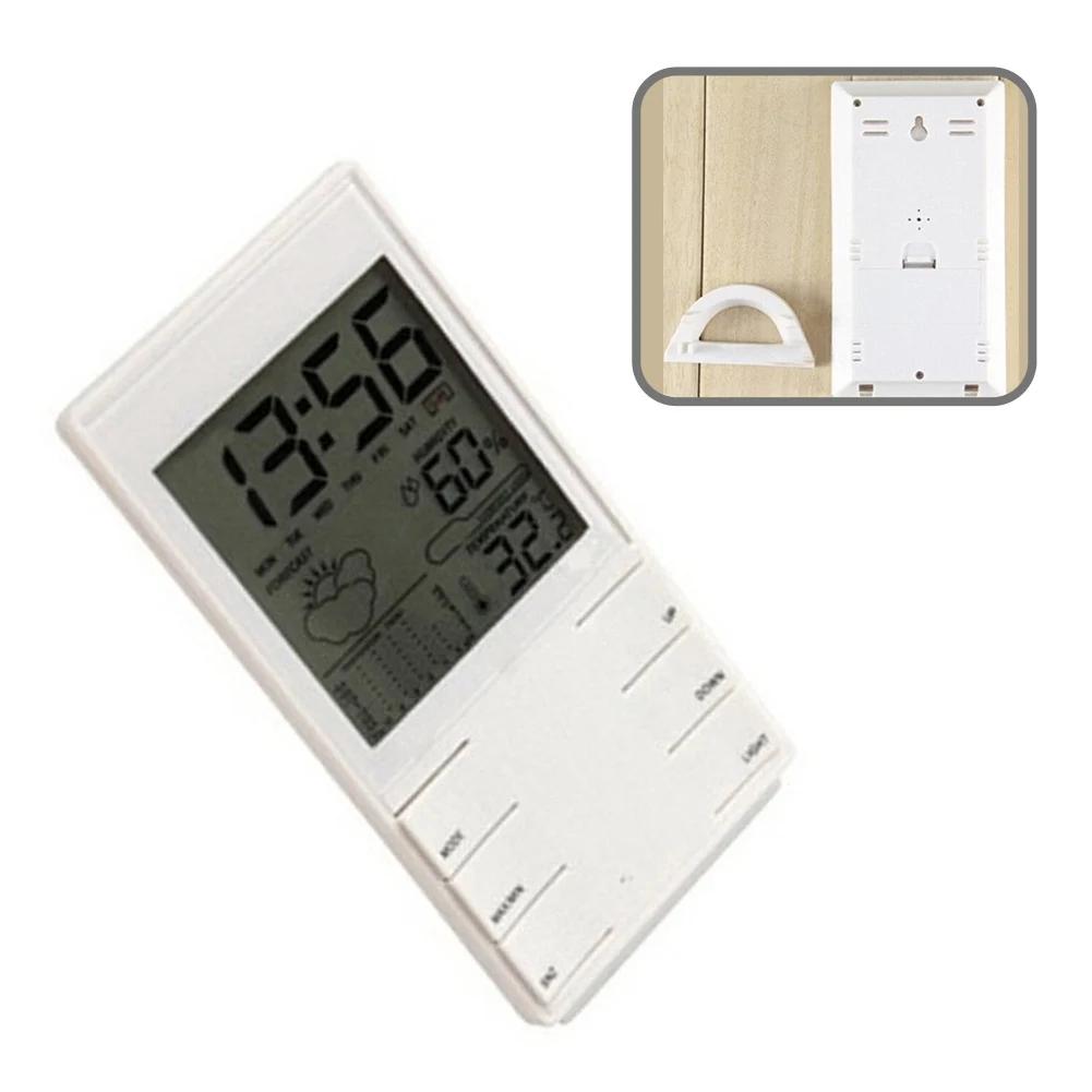 

Office Desk Bedroom Clock White LED Weather Station Humidity Gauge Humidity Accuracy 1 Indoor Outdoor Temp Display China Mainland