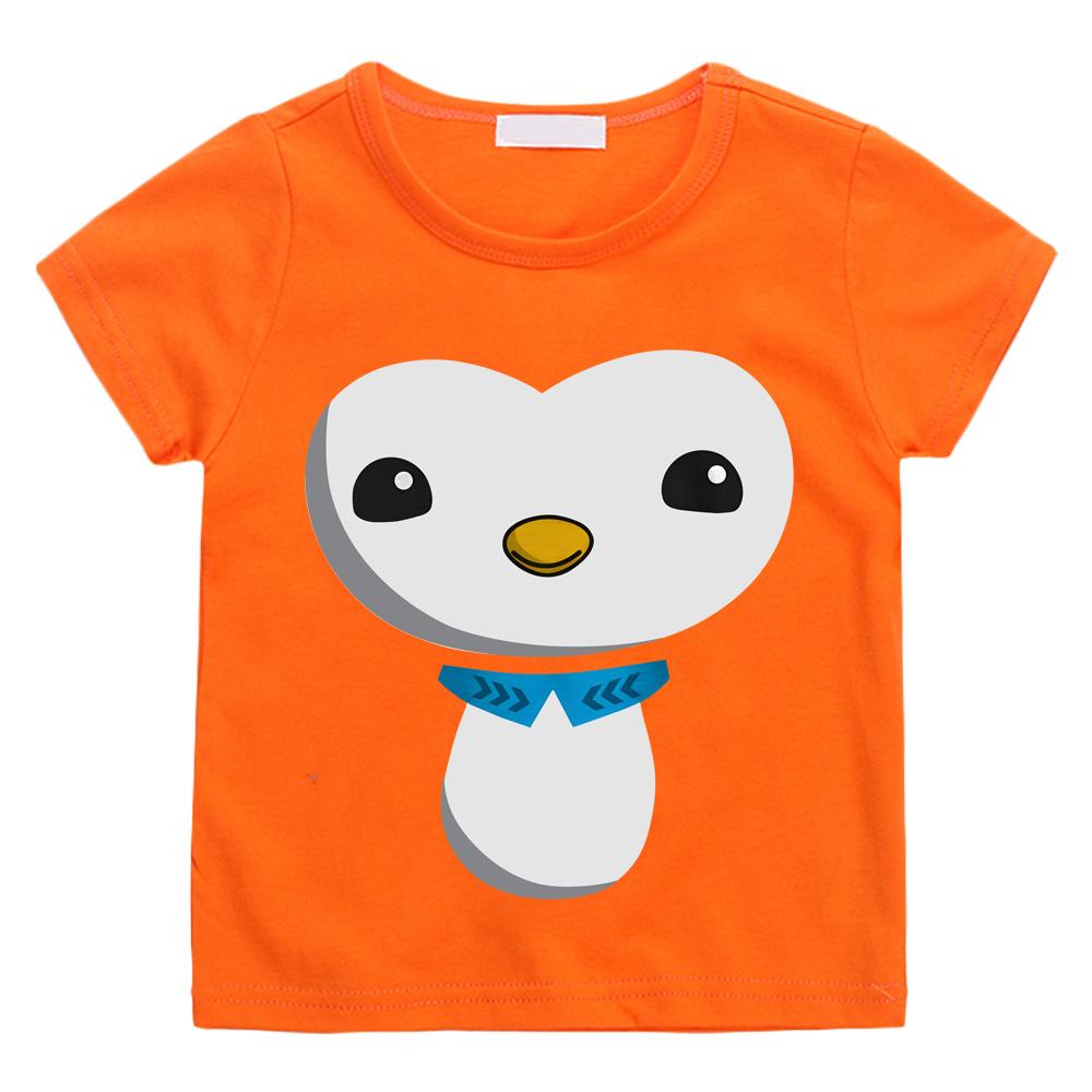 The Octonauts Kawaii Penguin Print T-shirts Cartoon Manga Cotton Short Sleeve Boys/Girls T Shirt Teens Cartoon Print Streetwear