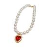 Collana di Perle Regolabile per Animali Domestici Strass Colorati Decorativi Collare per Gatto Perle Artificiali/Metallo Pet Bling Collare da Principessa
