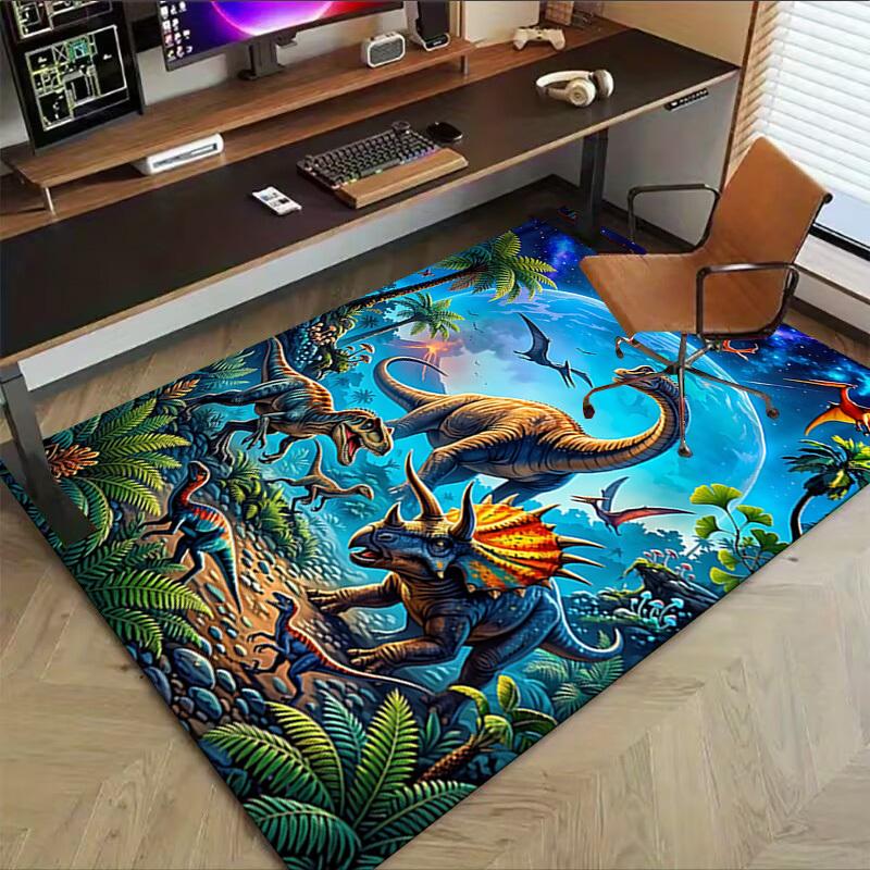 1PC Dinosaur Extra Large Non-Slip Floor carpet, Office, family, bedroom, Studio - Large Area Rug,Longlasting Material-K0410