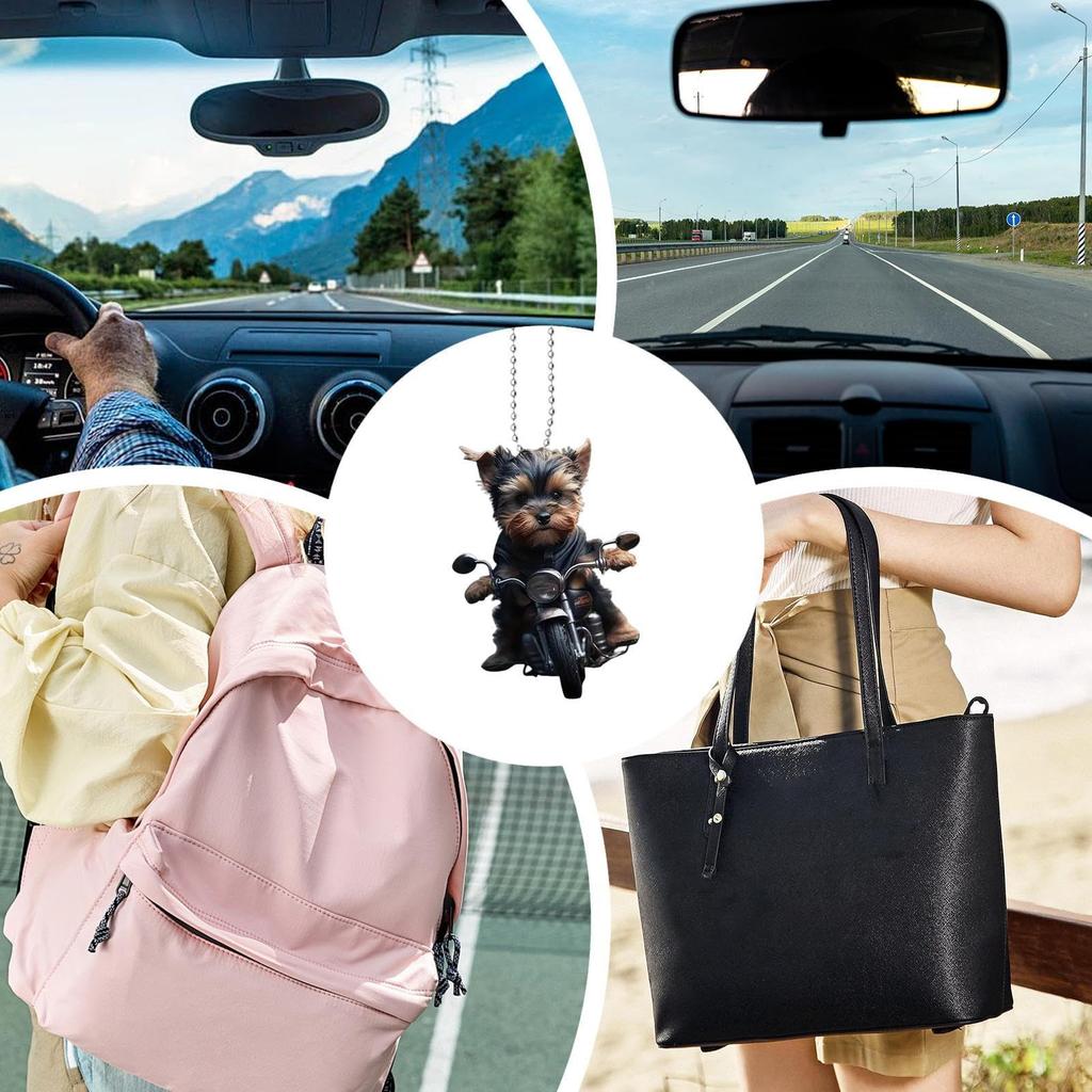 Dog Car Decoration, Car Mirror Decoration Dog | Decorative Car Accessories, 2D Acrylic Track