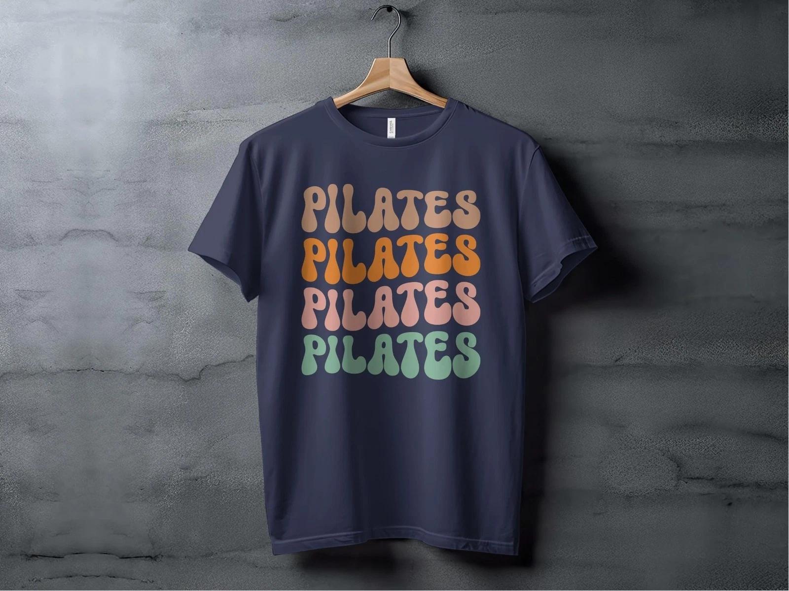 Pilates T-Shirt, Funny Yoga Workout Shirt, Gym Fitness Instructor Gift Tee M