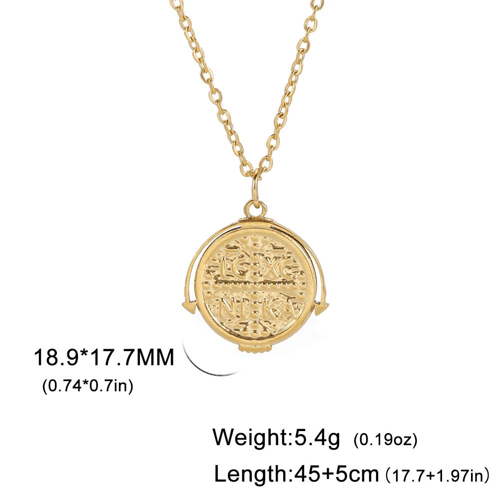 IC XC NIKA Jesus Christ Conquers Medallion Necklace Women Men Stainless Steel Neck Chain Orthodox Cross Religious Jewelry