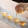 Japanese Style Glass Small Master Tea Cup Mini Heat Resistant Kung Fu Teacup Set Wine Glasses Supplies Teaware Accessories New