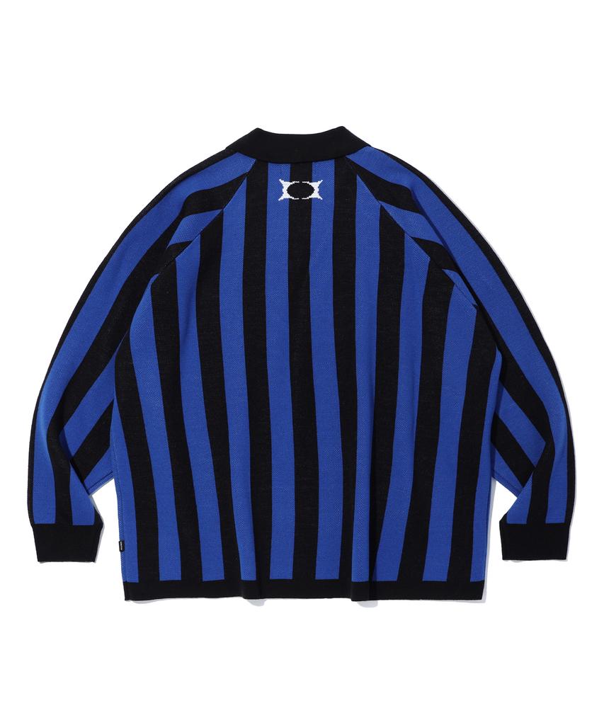 Critic Strickstreifen Renn-Trikot Schwarz