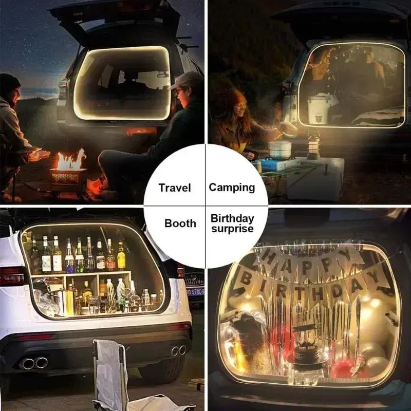 Car Boot Light Strip LED Lighting with Smart Sensor Easy Install Interior/Trunk Decoration for All Vehicle Models