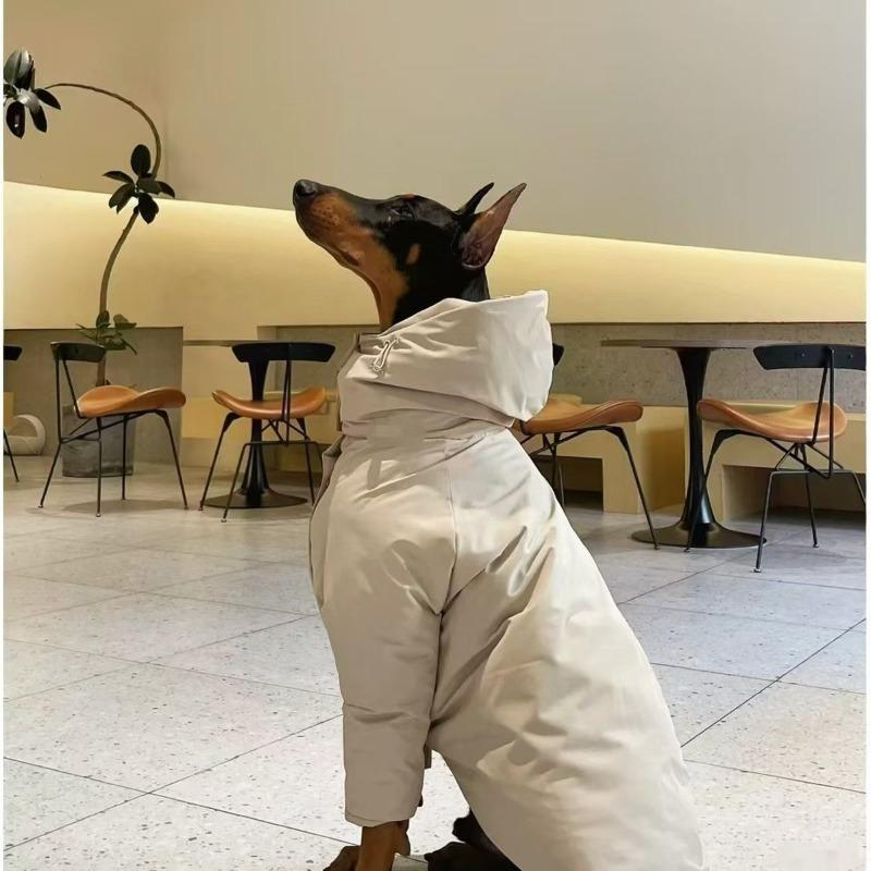 Large Dog Warm Clothing Jacket Waterproof Warm Comfortable Solid Colored Cotton Coat Side Grazing Alaska Medium Large Dog Coat