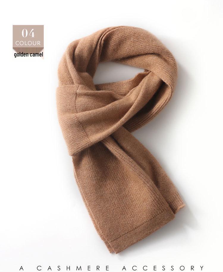 

Pure Cashmere Seven-Needle Knit Scarf Shawl for Autumn/Winter - Warm, Unisex, Parent-Child верблюд/золотистий