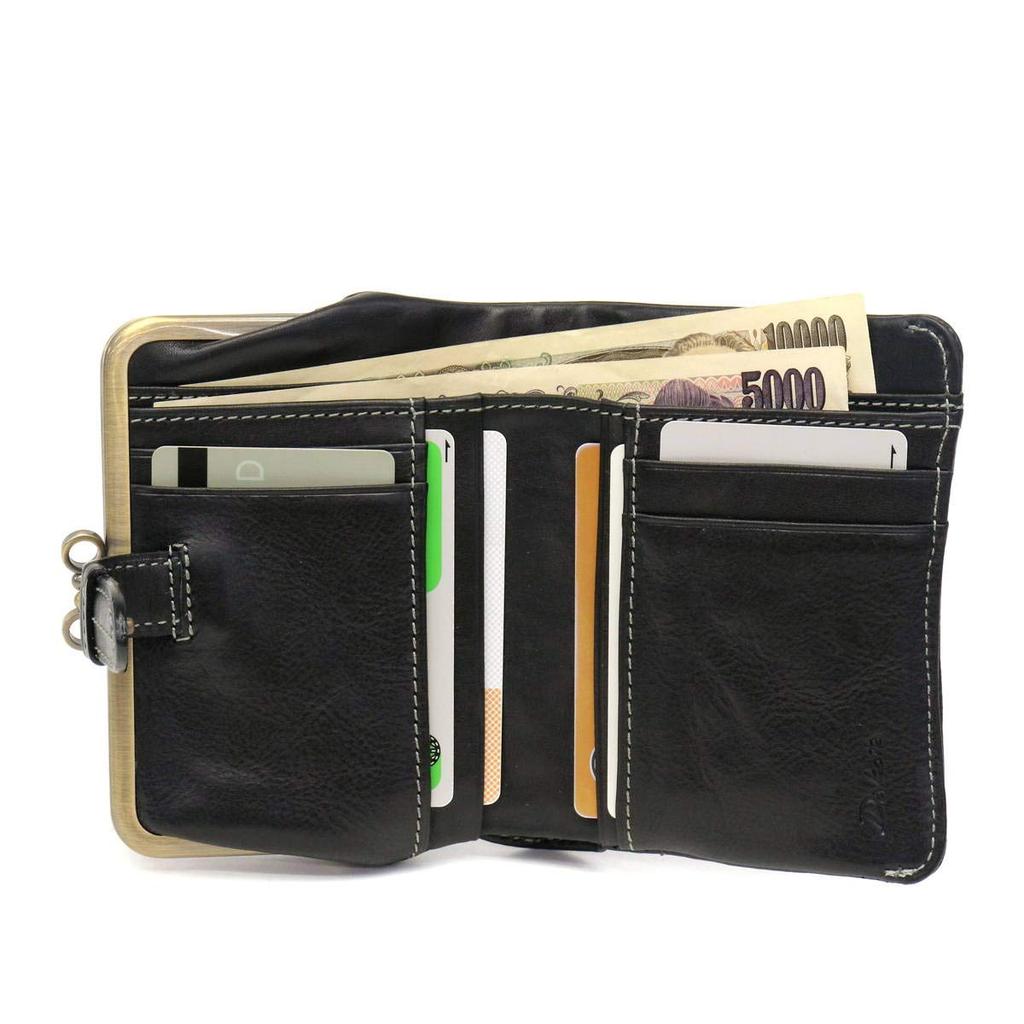 Clap Bifold Wallet Genuine Leather Clapton 0035101 Black [Dakota] (0030101) Women's DA-31501-10