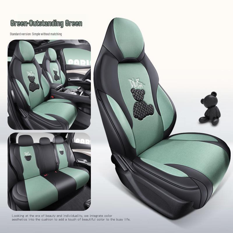 BYD Yuan Plus Universal Cartoon Car Seat Cushion - Full Coverage, All-Season Technology Cloth