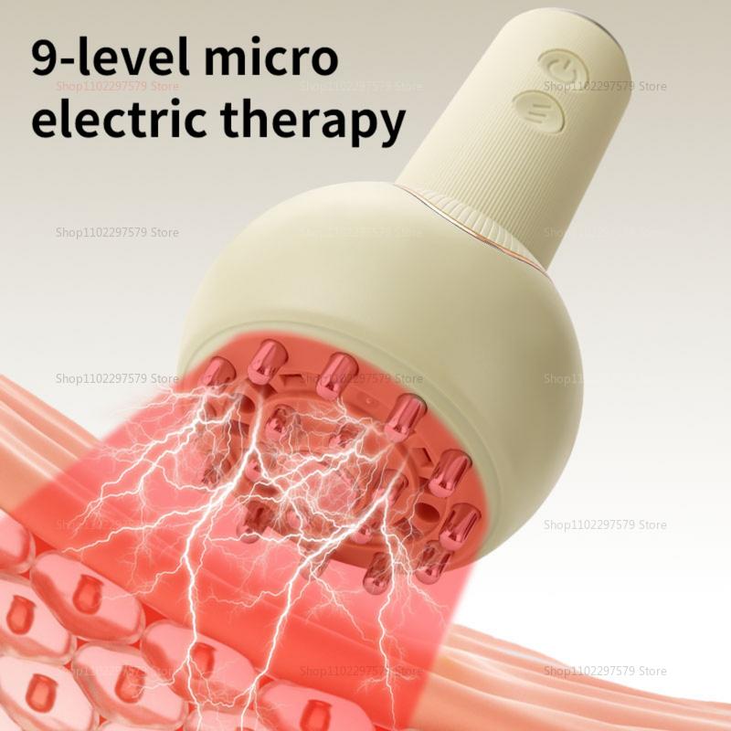 Electric Meridian Brush Scrapping Microcurrent Vibration Red Light Hot Compress Body Slimming Cellulite Massager Health Care