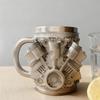 V8 Motor Harzbecher mit Inneneinsatz, Hochwertiges Mechanisches Dekohandwerk