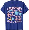 Sono Sopravvissuto 67 33 Giorni di Scuola 6 7 Meme Divertente T-Shirt Unisex