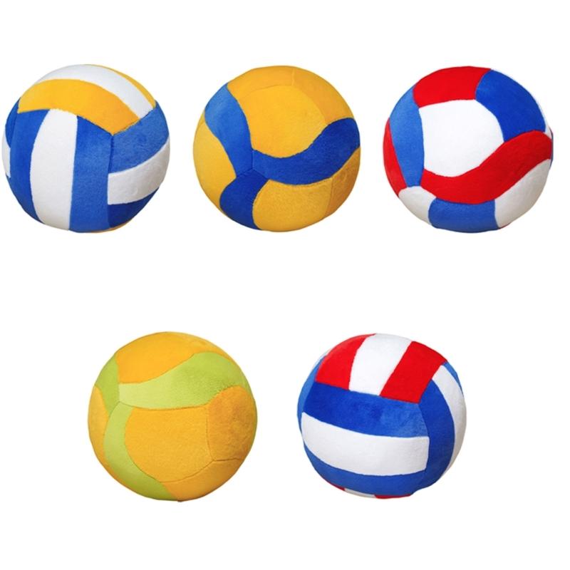 Seat Cushion Soft Furry Fabric Sports Throw Pillow Realistic Volleyball Shape Stuffed Cushion For Work Home Relaxation