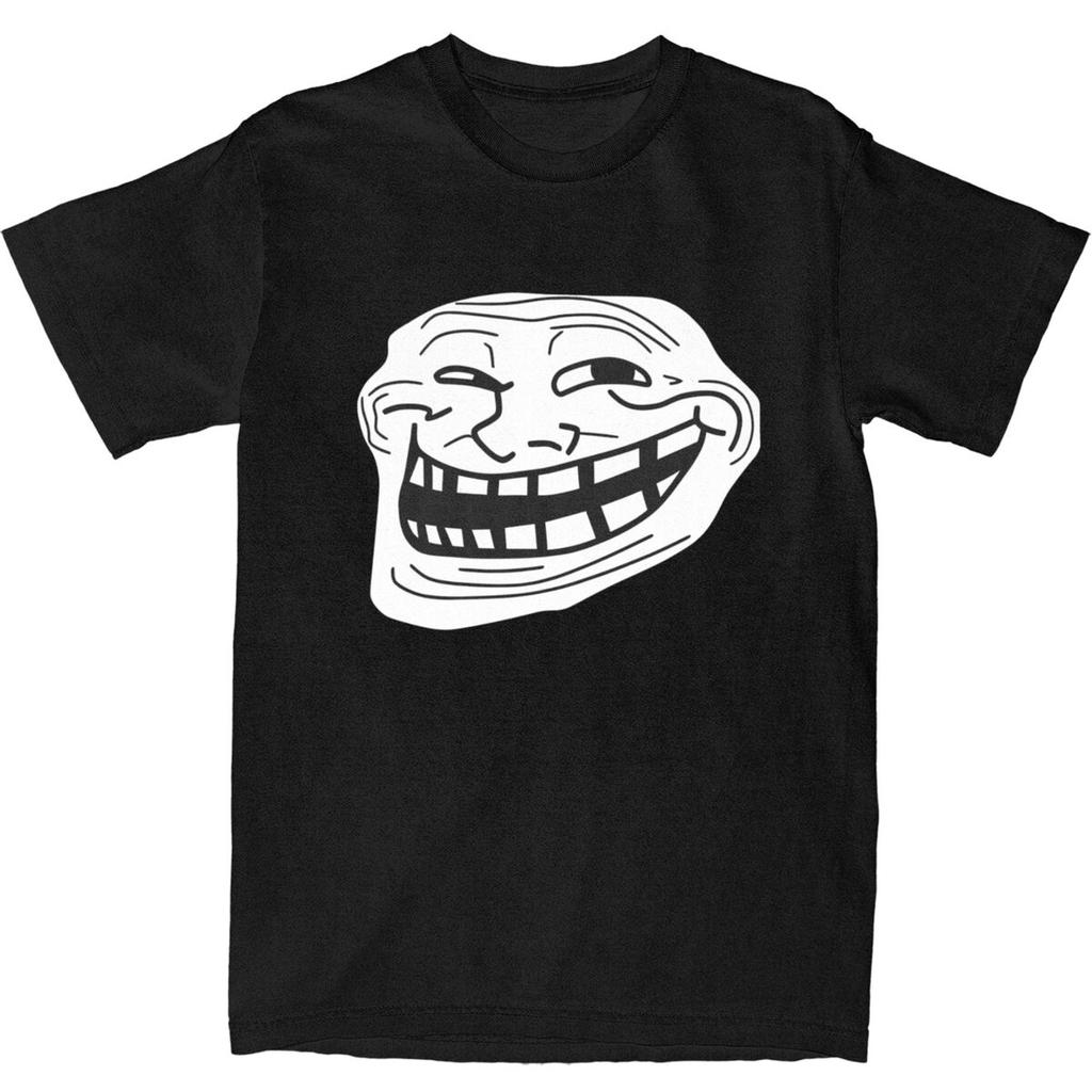 Rage Comic Trollfac T Shirt Funny Anime Hip Hop T-Shirts Short-Sleeved Awesome Tops Summer Pure Round Neck 6XL Clothes