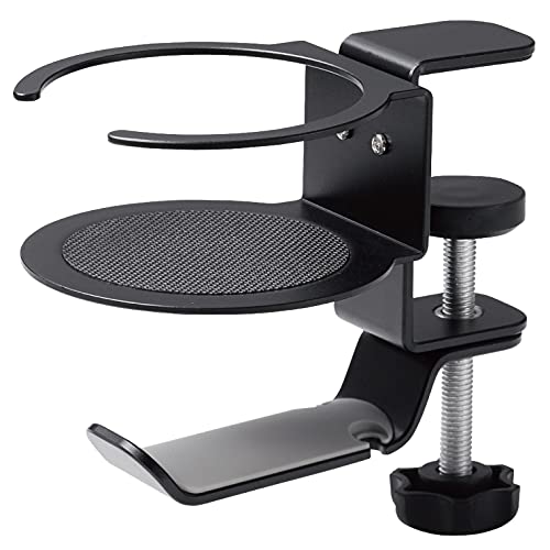 

Elecom Headphone Stand, Clamp Type, 360° Rotation, Black