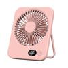 New Portable Mini Desk Fan USB Rechargeable Fan 180° Tilt Folding Personal Fan With Power Display 5 Speeds Ultra Quiet Table