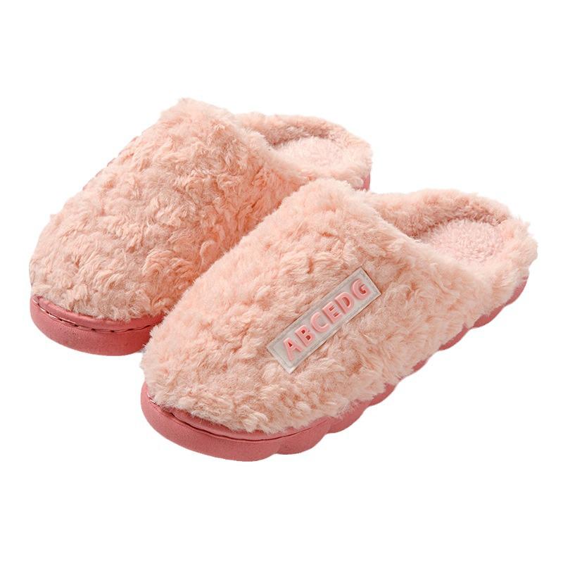 Unisex Cotton Slippers with Plush Lining – Non-Slip, Warm Indoor Footwear for Men and Women