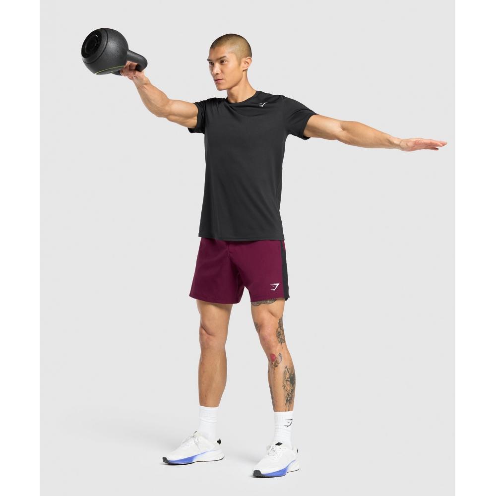 Gymshark Sport  7  Shorts Strong Pink Black A1b3l Kcrj