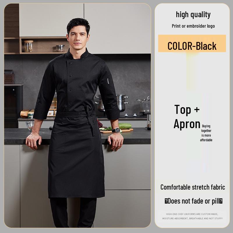 Kuchařská uniforma s vlastním logem: Vodotěsné, Olejivzdorné Pracovní oblečení s dlouhým rukávem pro cateringové a restaurační kuchyně