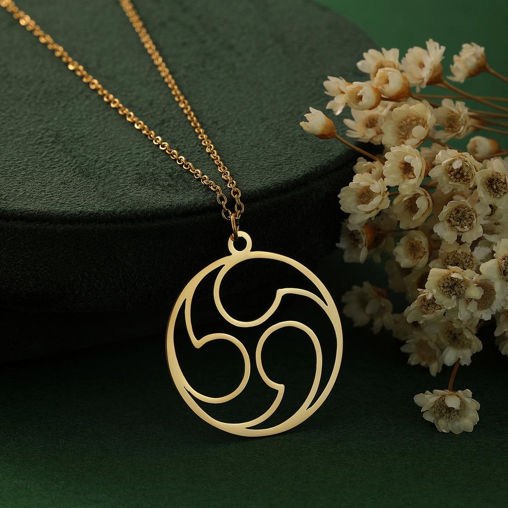 Kinitial Dainty Lotus Flower Books Necklace Women Stainless Steel Phoenix Comedy and Tragedy Mask Choker Necklace Gifts Jewelry
