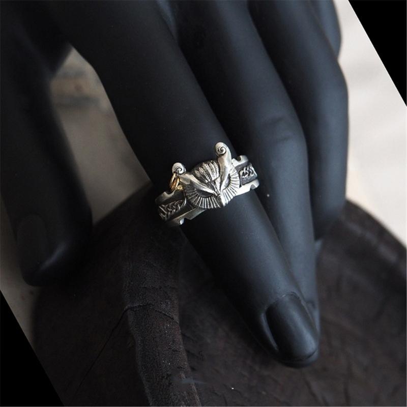 Gothic Owl Design Adjustable Copper Ring Unique Unisex Jewelry Finger Accessories For Everyday Wear Or Gifting