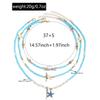 Rice bead necklace summer bohemian trinkets fresh jewelry fashion pearl starfish vacation collarbone chain