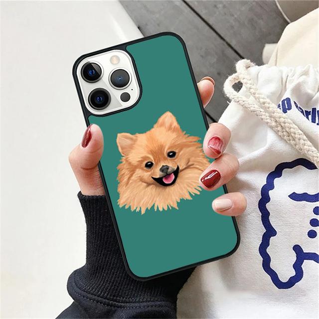 Pomeranian Watercolor Dog Coque Shell For iPhone 17 Air 15 16 14 13 12 Pro Max 11 Pro Max Plus Phone Case Cover