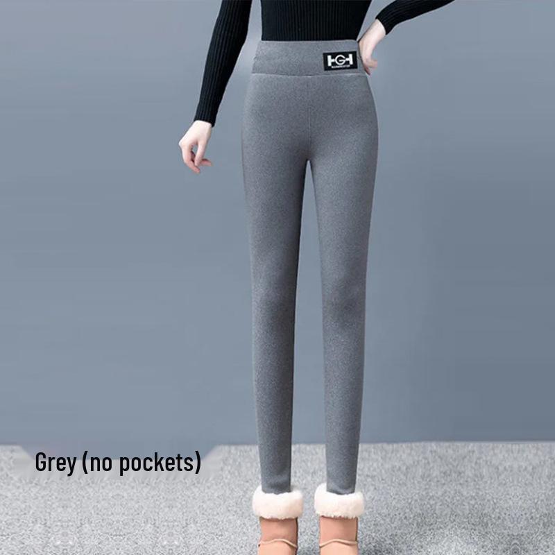 Tjocka Leggings med Fleecefoder för Kvinnor: Hög midja, Lammull, Perfekt för höst och vinter