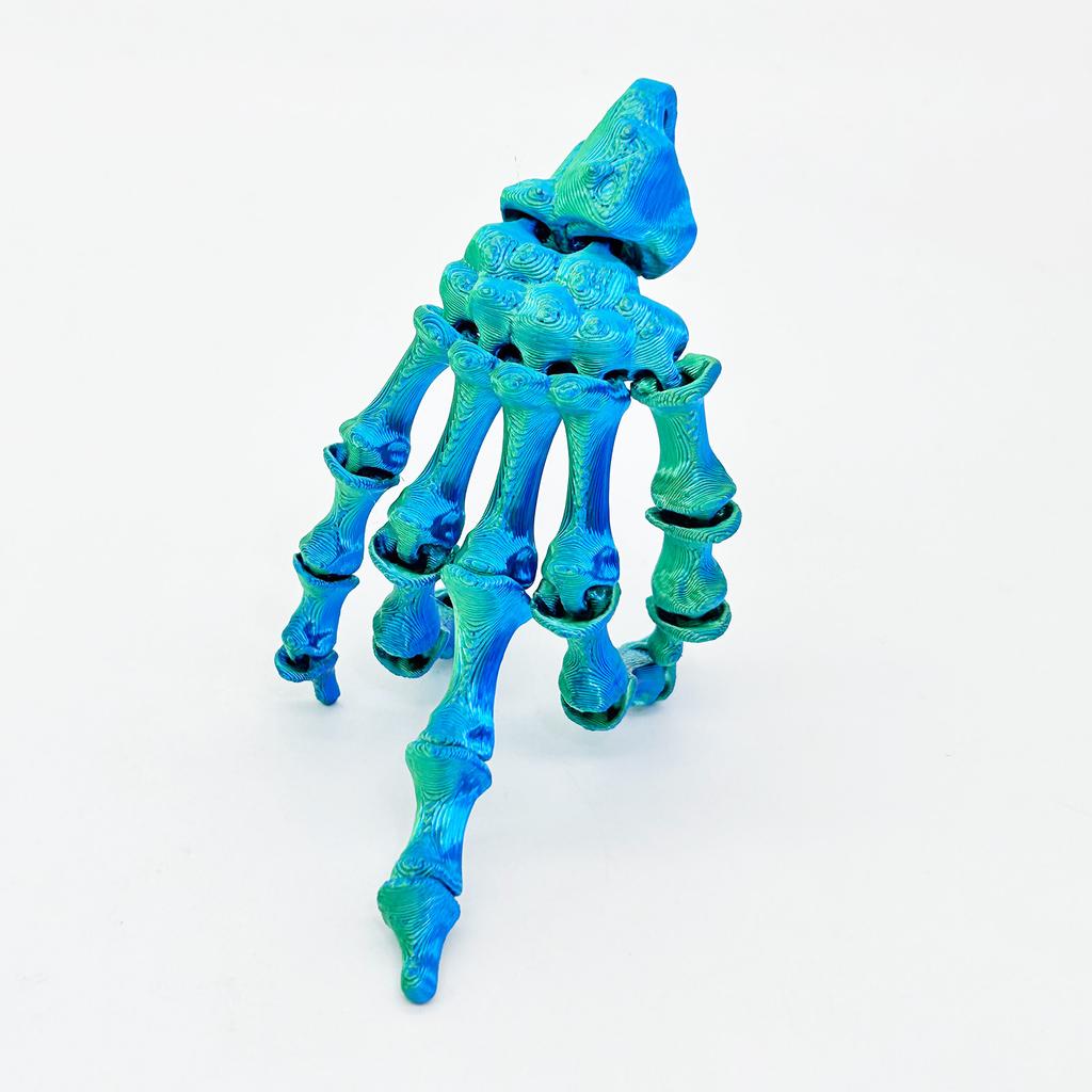 Xiaoke tide play 3D printing skeleton hand pendant Halloween series creative figure model Internet celebrity gift realistic