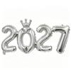 2027 Conjoined Foil Balloons Multicolor Number Design for New Year Party Graduation Ceremony Decoration