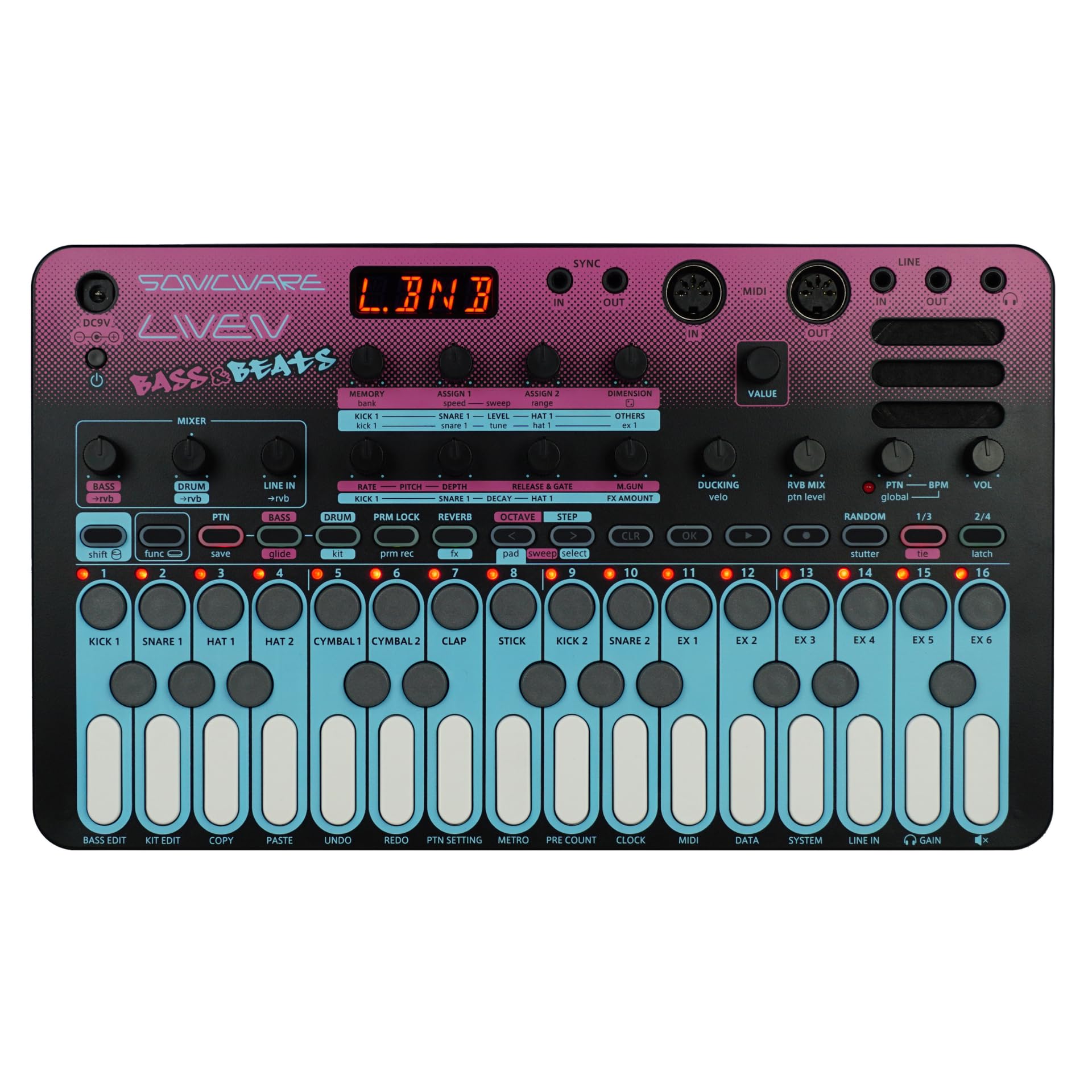 

Sonicware Liven Bass Synthesizer and Drum Groove Box BASS&BEATS [Wavetable Machine]