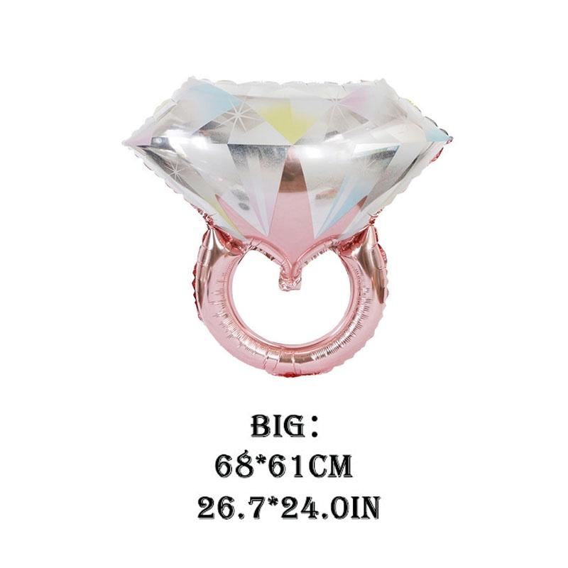 

Perfect For Parties Diamond Ring Foil Ballons For Engagement Wedding Decorations Big