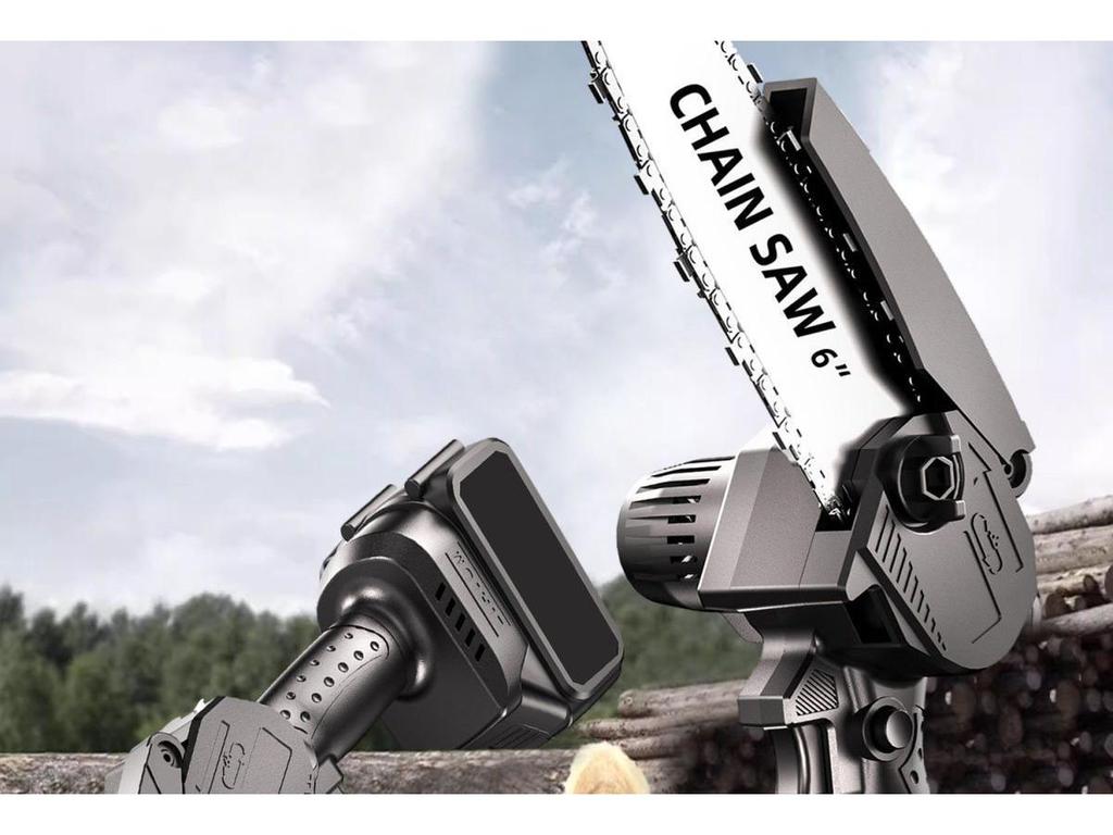 Rechargeable Handheld Lithium Battery Chainsaw - Wireless Small Tree Cutting & Pruning Saw