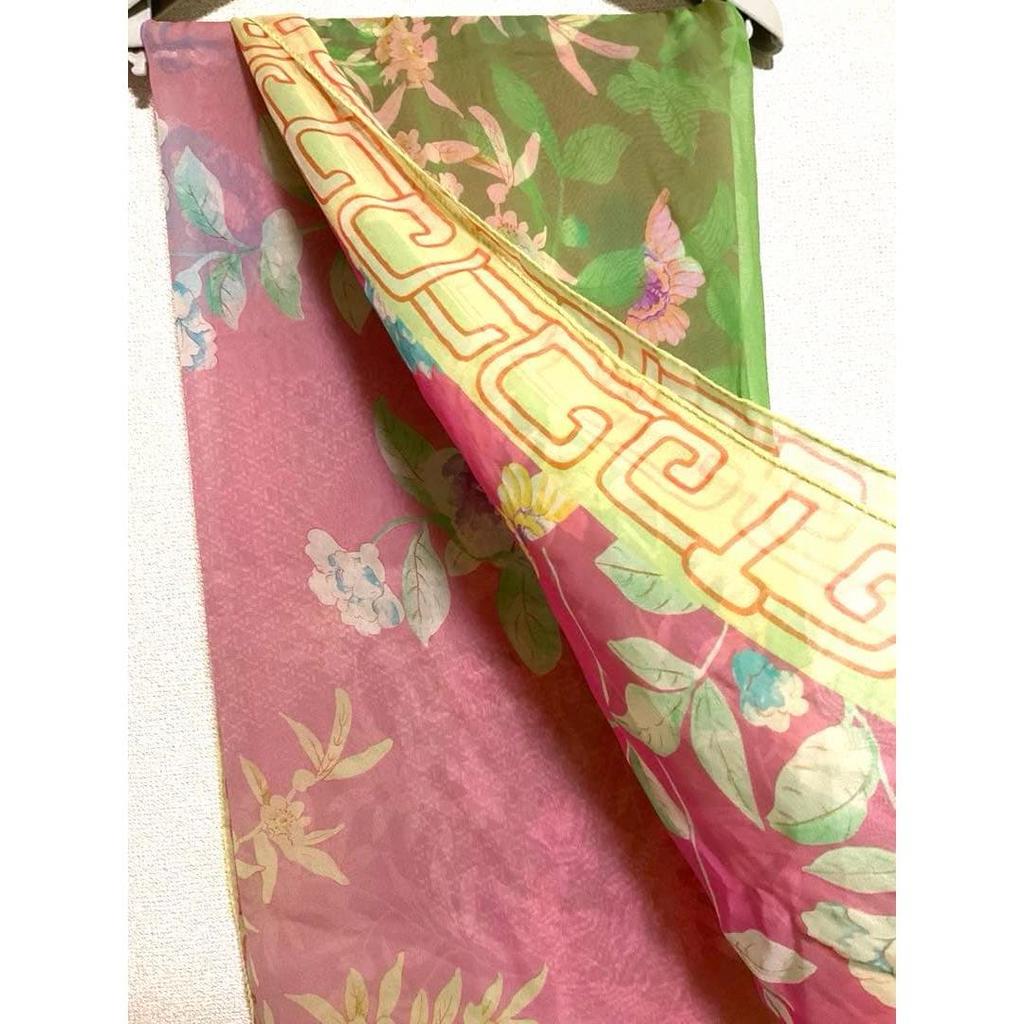 Used ETRO Etro Large Stole Shawl Floral Spring Summer