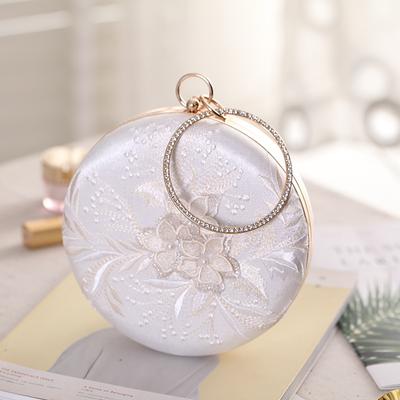 Neue Marke Mode frauen Kette Umhängetaschen Quaste Abend Tasche Hochzeit Tasche Luxus Designer Weibliche Runde Stickerei Handtasche