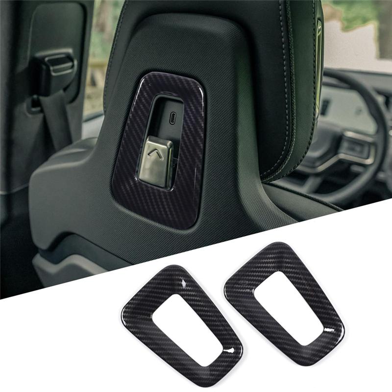 For Rivian R1T R1S   2024 Seat Hook Cover Decorative Panel Frame Trim Carbon Fiber Carbon Fiber Pattern