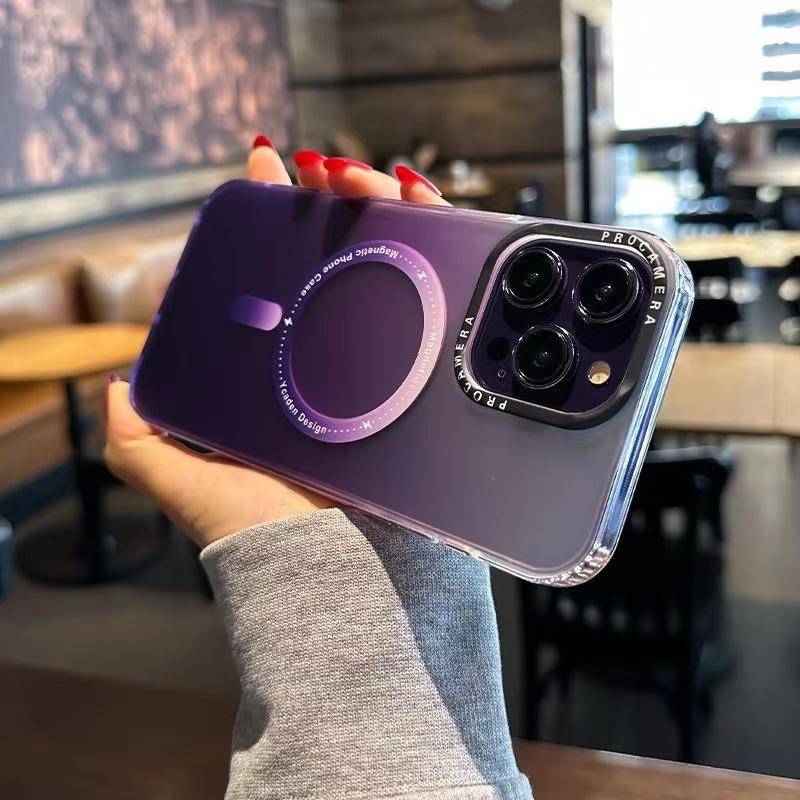 Applicable To IPhone16 Mobile Phone Case Matte Gradient Apple 15 Promax Anti Fall MagSafe Magnetic Protective Case