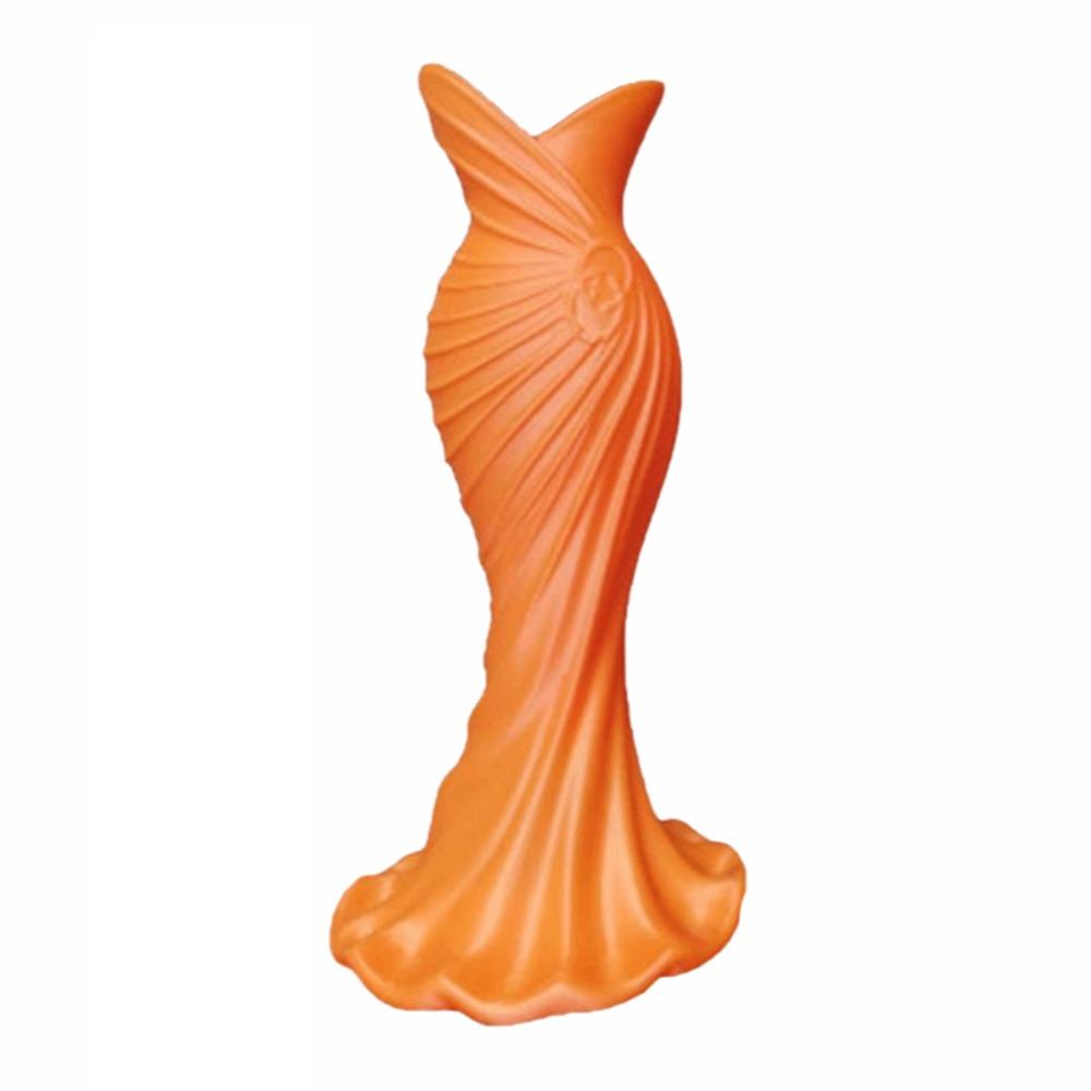 Twisted Design 3D Printed Flower Vases Gown-Shaped Decorative Vase Office Tabletop Ornaments
