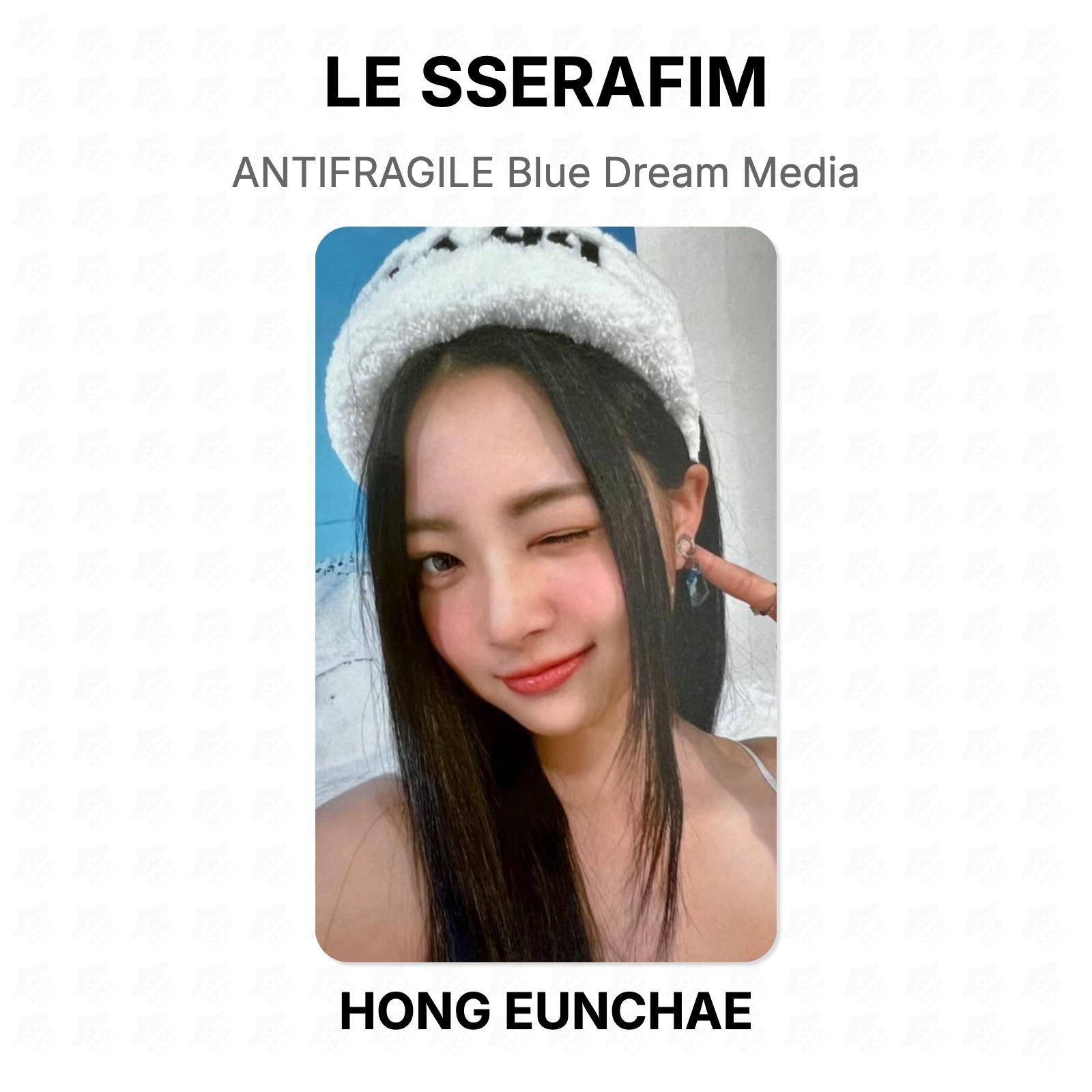 LE SSERAFIM ANTIFRAGILE Blue Dream Media Official Photocard HONG EUNCHAE