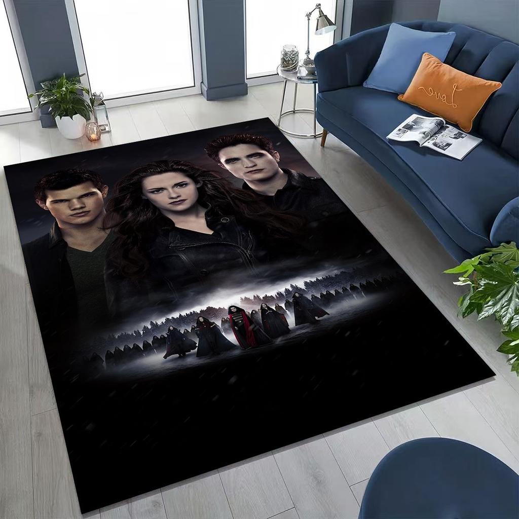New Twilight Saga Isabella Edward Art Rug for Bedroom Living Room Sofa Home Doormat Decor, Large Kids Non-slip Floor Mat
