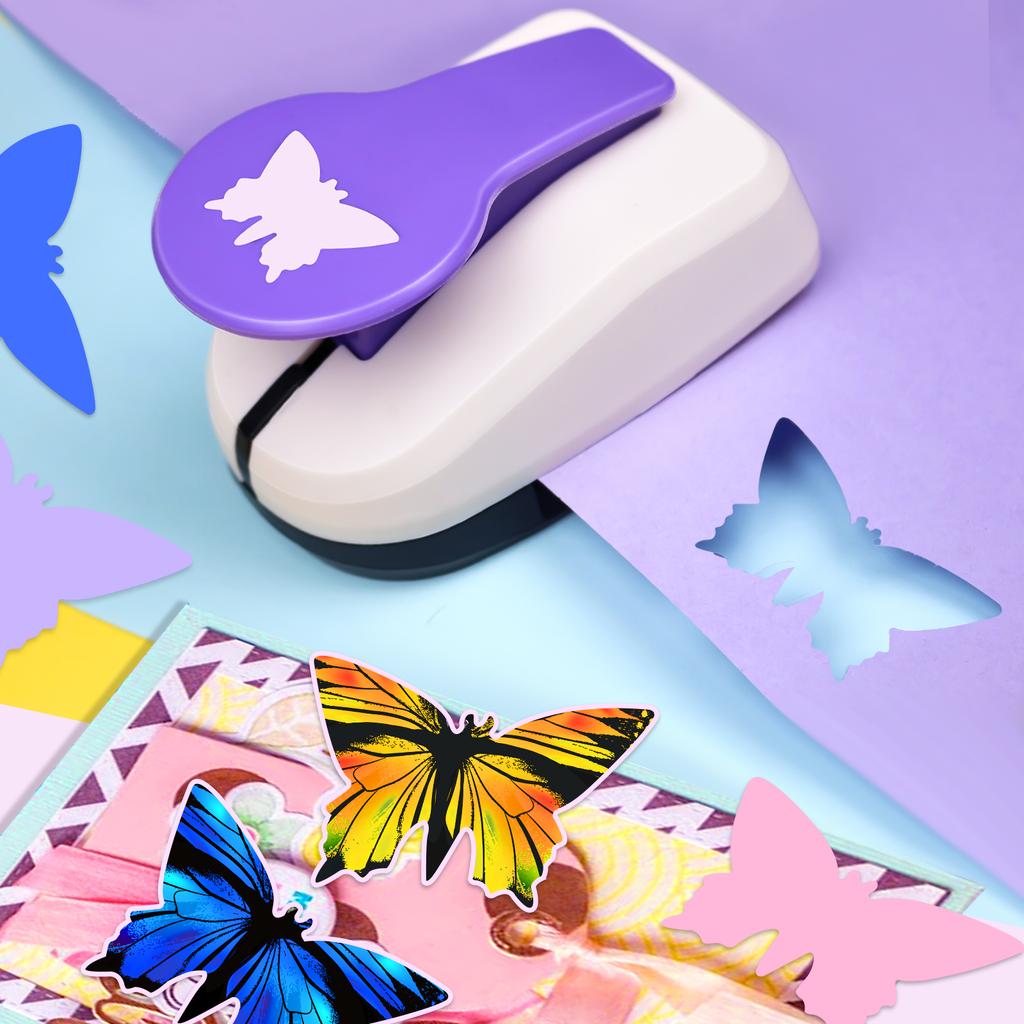 Paper Cutter for Crafts Hole Punch Puncher Punches Tool 50mm 2 Inch Butterfly Shapes Hole for Card Making Custom Scrapbooking
