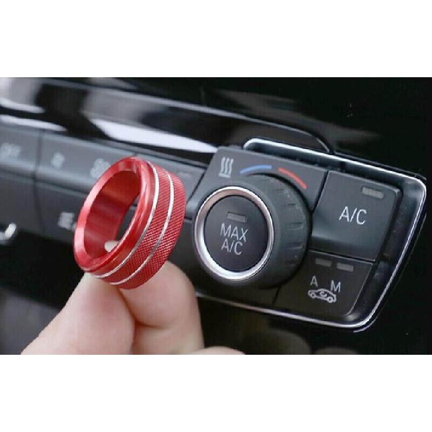 For BMW X2 F39 Cover 2018- Red Aluminum Console Air Conditioner Button Knob