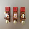 Hanging Decorative Wooden Door Bell Magnetic Delightful Sound Fridge Magnet Japanese Style Door Opening Shopkeepers Bell Fridge