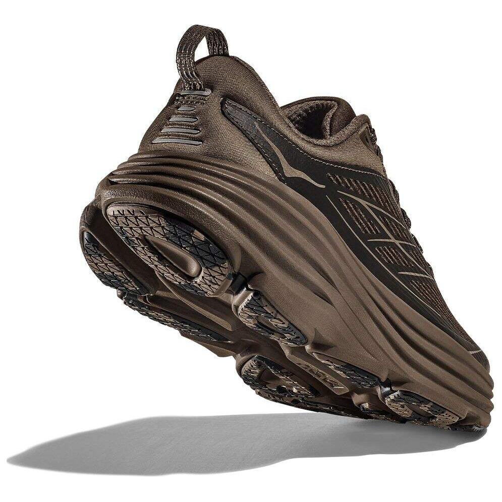 HOKA Bondi 8 Caged Stealth Tech Pack Unisex Sneaker Brown Umber Deep-Umber 1155391-UBR