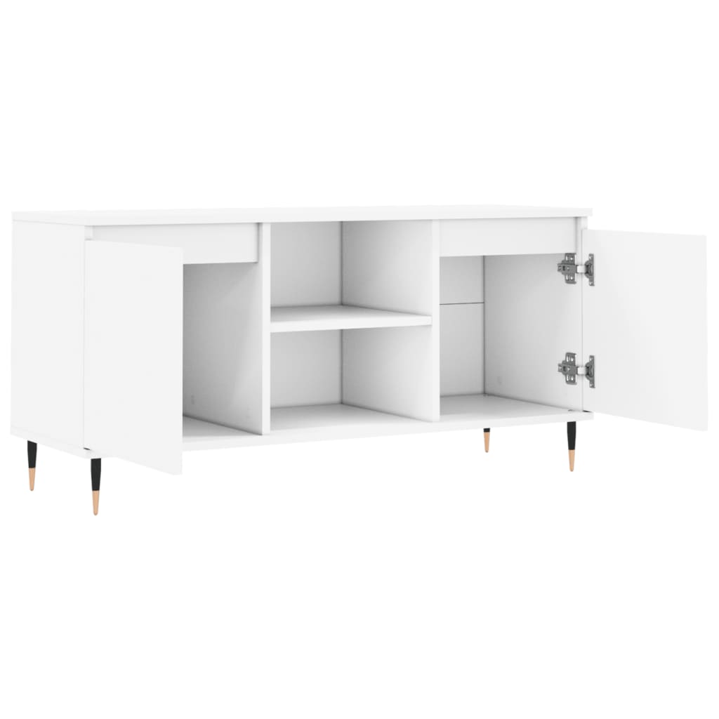 vidaXL TV-Schrank Weiß 104x35x50 cm Holzwerkstoff