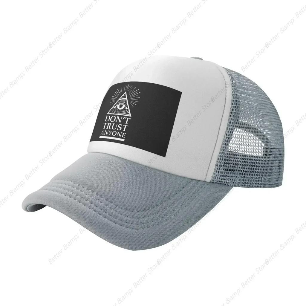Pyramid Illuminati Don't Trust Anyone Trucker Hat Mesh Baseball Snapback Cap for Unisex Or Women Outdoors
