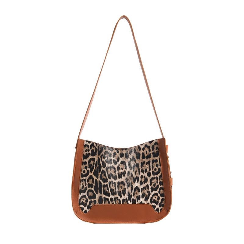 Elegant Pu Leather Leopard Pattern Small Handbag For Women In Trendy Colors Ideal For Daily Use