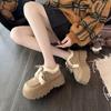2025 autumn and winter new warm non-slip lace-up snow boots women's fashion versatile velvet thickened snow cotton shoes